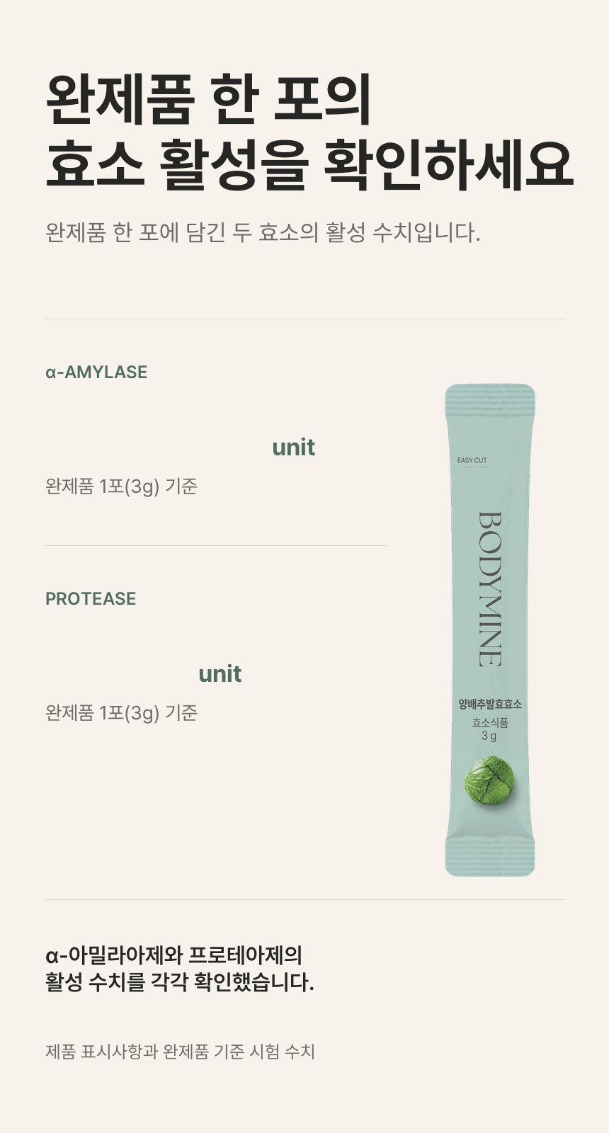 효소 활성 수치 안내
